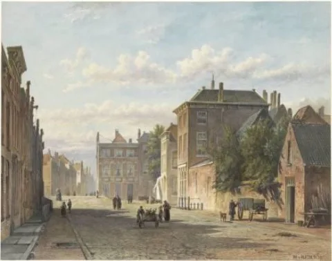 Marinus van Raden, De Gedempte Burgwal te 's-Gravenhage