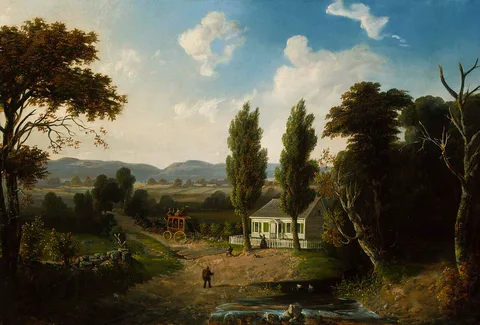 Henry Boese, Landscape with Stagecoach