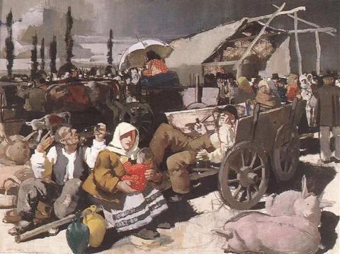 Vilmos Aba-Novák, Scene on the Fair