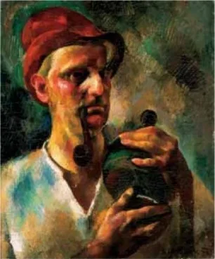 Vilmos Aba-Novák, Selbstporträt (1926)