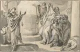 Johann Eleazar Zeissig, An Antique Sacrificial Scene (recto); Sketch of a Group of People (verso)