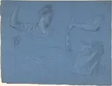 Wolfgang Adam Töpffer, Studies of a woman, her hands and arms and drapery