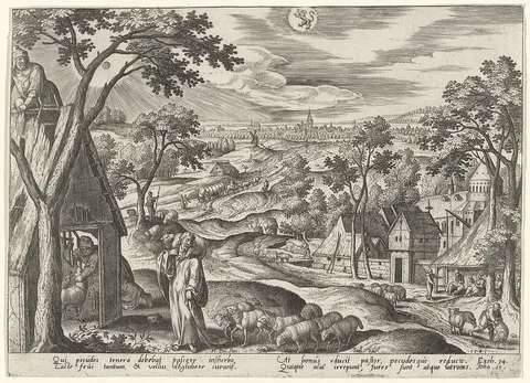 Adriaen Collaert, "... I am the door of the sheep" (Leo)