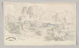 Heinrich Dreber, Southern landscape with a building