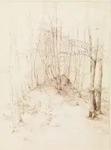 Heinrich Dreber, Forest view in the Menterschweige district near Munich