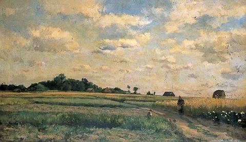 Pierre Emmanuel Damoye, Rural Landscape with Figures in the Foreground