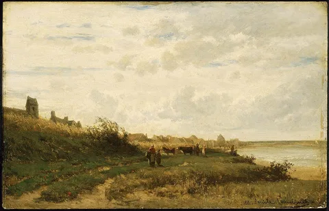Émile Lambinet, Village on the Sea