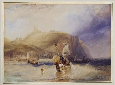 Charles Bentley, Scarborough Castle from the South Bay