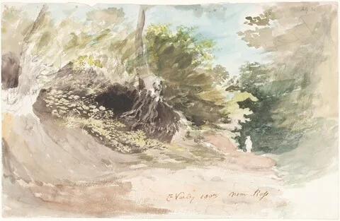 Cornelius Varley, A Wooded Lane near Ross
