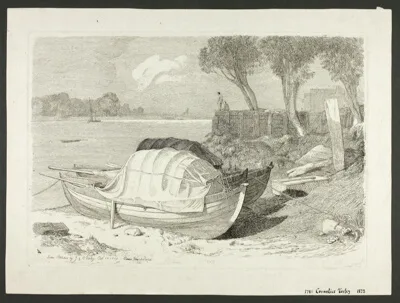 Cornelius Varley, Shored Boats