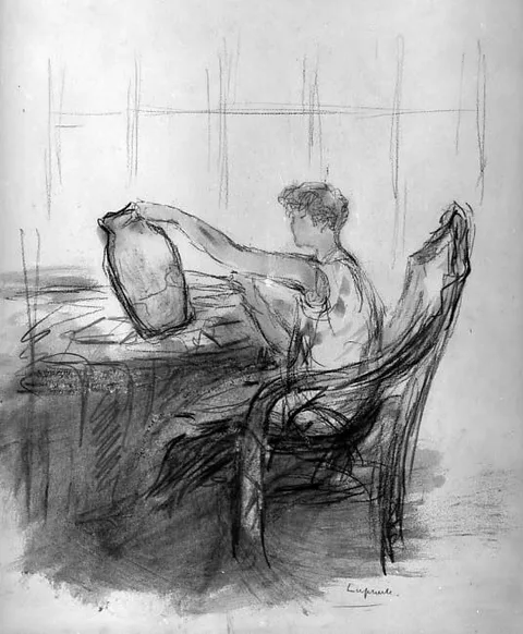 Pierre Laprade, Woman Painting a Vase