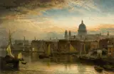 Henry Dawson, St Paul's from the River Thames