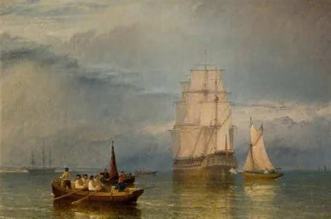 Henry Dawson, In Port - A Calm