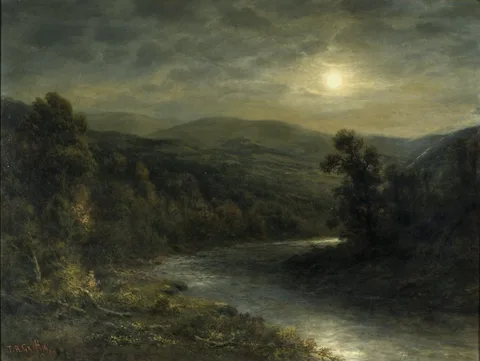Thomas Bailey Griffin, Moonlight on the Delaware River