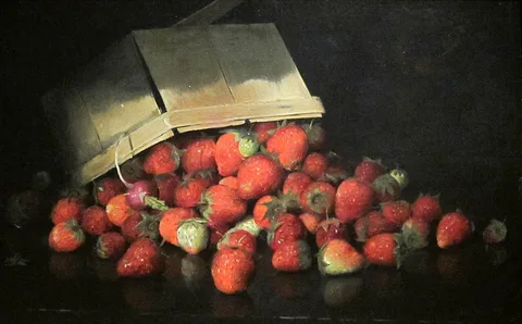 Joseph Decker, Strawberries in a Basket