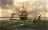 Alfred Jensen, Tall ship, steamship and cutter on the high seas