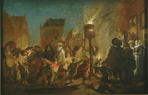Pieter Molijn, Evening festival on the Grote Markt, Haarlem