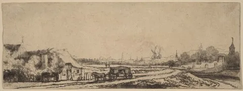 Philips Koninck, Landscape with a Coach