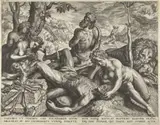 Cornelis Cort, Adam en Eva bewenen de dode Abel