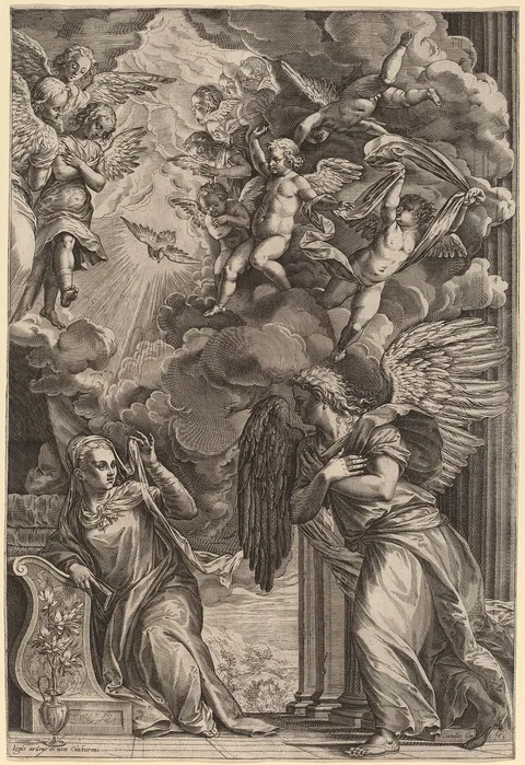 Cornelis Cort, The Annunciation