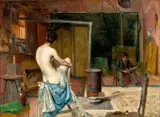 José Malhoa, The Artist's Atelier