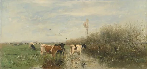 Willem Maris, Cows in a soggy meadow