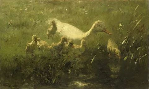 Willem Maris, Witte eend met kiekens