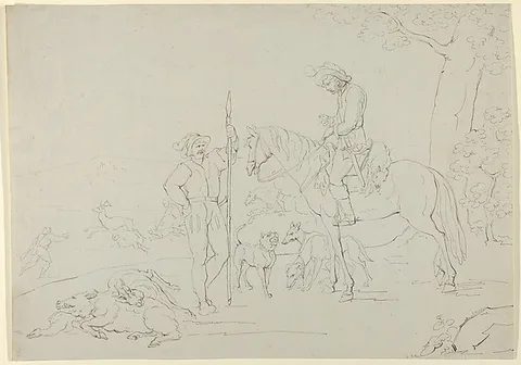 Franz Pforr, Medieval Hunting Scene