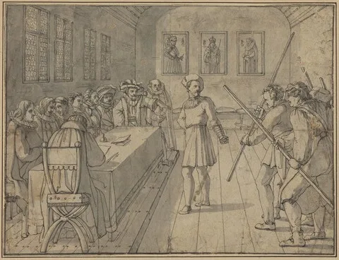 Franz Pforr, Scene from Act IV from Goethe's "Gotz von Berlichingen"