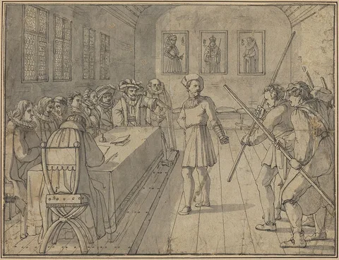 Franz Pforr, Scene from Act IV from Goethe's "Gotz von Berlichingen"