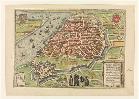 Joris Hoefnagel, View of Antwerp from Braun and Hogenberg's Civitates Orbis Terrarum