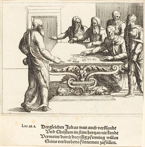 Augustin Hirschvogel, The Payment of Judas