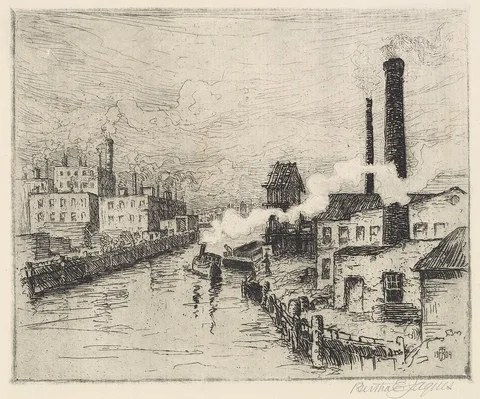 Bertha Jaques, Factories on the Chicago River