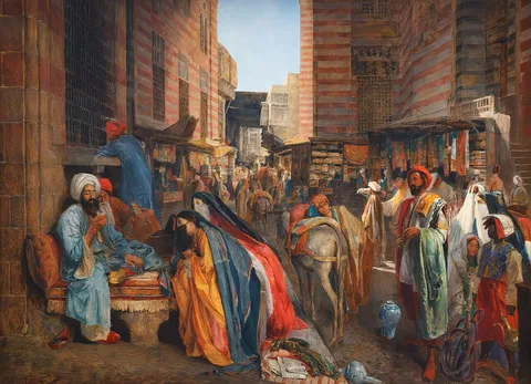 John Frederick Lewis, Street Scene near the El Ghouri Mosque in Cairo