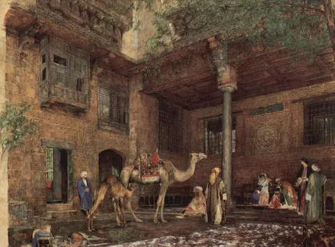 John Frederick Lewis, Courtyard of the Painter's House, Cairo