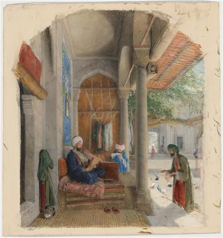 John Frederick Lewis, A Fakeer at the Door of a Mosque, Constantinople