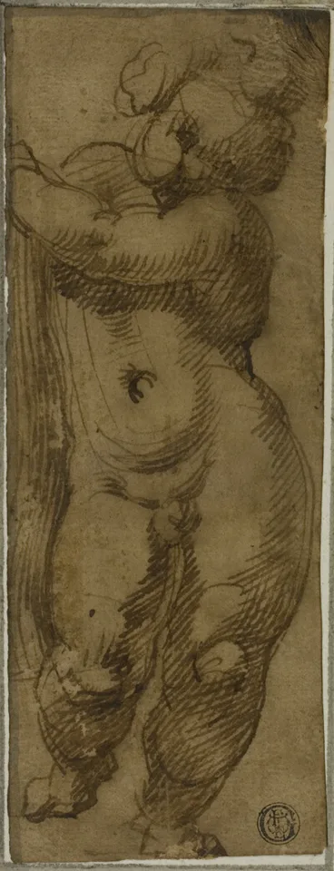 Bartolomeo Passarotti, Standing Putto Seen from the Front: Study for the Virgin in Glory with Saints Petronius, Dominic, and Peter Martyr