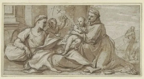 Gregorio Lazzarini, Maria met Christuskind, Johannes de Doper en H. Antonius van Padua