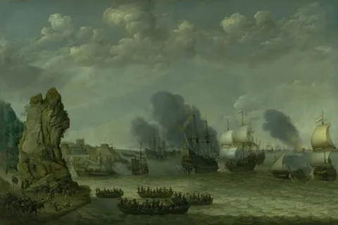 Abraham Willaerts, A Battle near a Coast between Spaniards and Disembarking Dutchmen