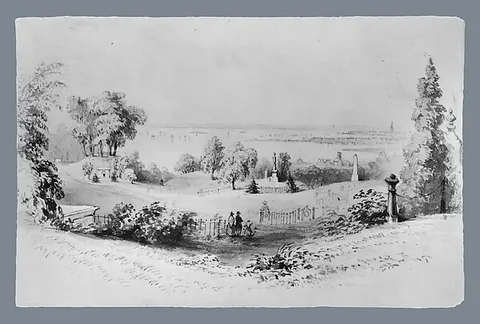William Henry Bartlett, New York from Greenwood Cemetery