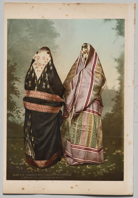 Félix Bonfils, Femmes musulmanes Syriennes à Beyrouth, Costume de Ville (Two Women)
