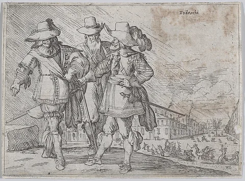 Johann Wilhelm Baur, Germans, from a set of costume plates of different nations