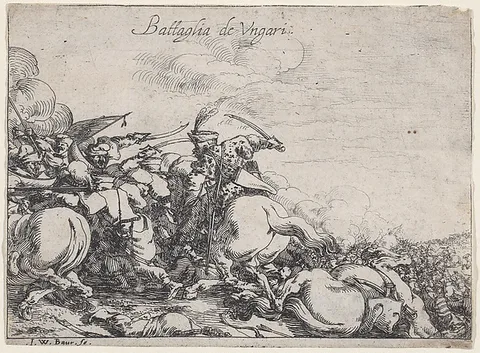 Johann Wilhelm Baur, Battaglia de Ungari, from 'Battles of Different Nations' (Capricci di varie battaglie)