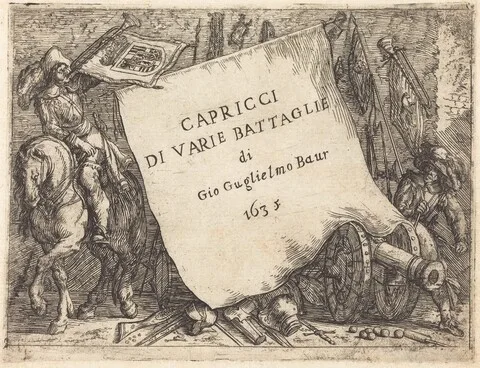 Johann Wilhelm Baur, Capricci di varie battaglie (Title Page)