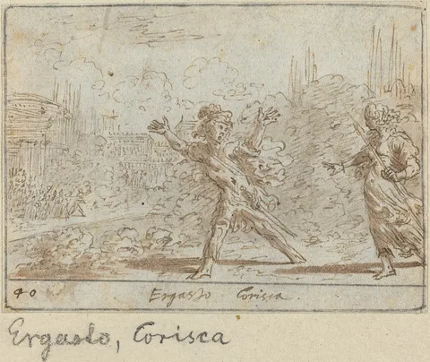 Johann Wilhelm Baur, Ergasto and Corisca
