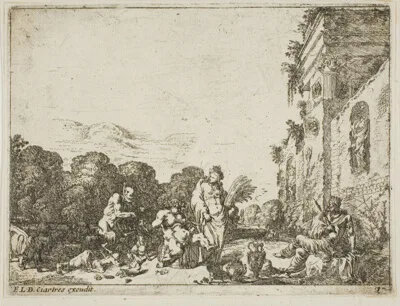 Johann Wilhelm Baur, Bacchanalian Scene with Allegorical Figures