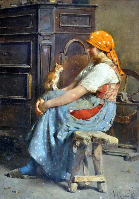Vincenzo Caprile, Maria Rosa and the kitten