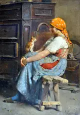 Vincenzo Caprile, Maria Rosa and the kitten