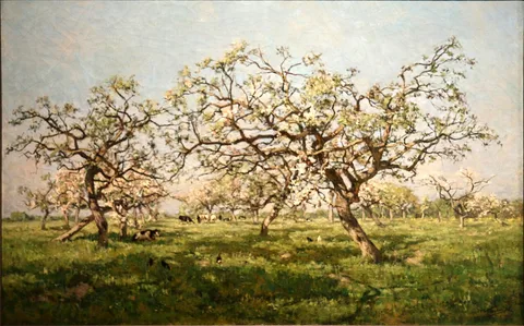 Isidore Verheyden, An orchard in spring