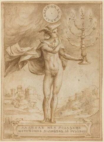 Giulio Bonasone, Study for Harpocrates (Silentio Deum Cole)